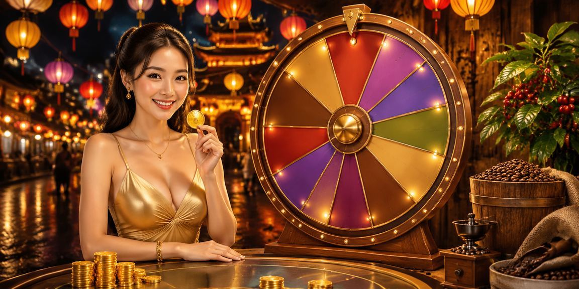 Người dùng Huế thưởng thức cà phê Việt và theo dõi kết quả xổ số lucky draw – không khí thư giãn và giải trí