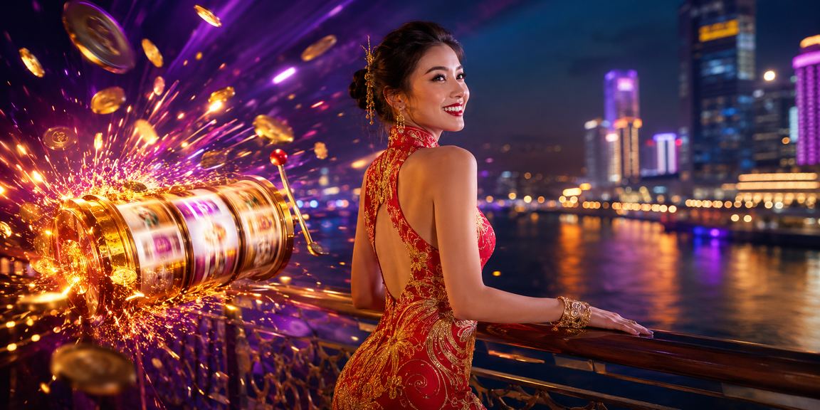 Ánh đèn neon Sài Gòn về đêm – không khí sôi động khi chơi slot game VIP trên di động với 4400